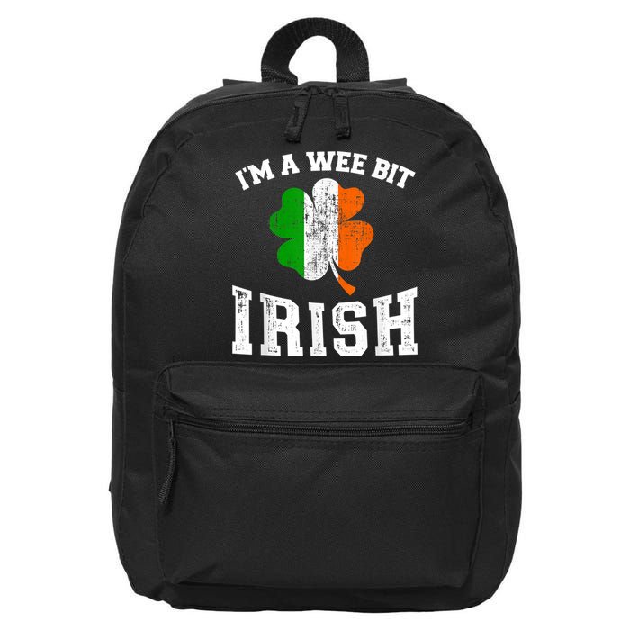 I'm wee bit irish with ireland shamrock for St Patricks day 16 in Basic Backpack