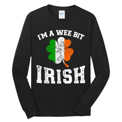I'm wee bit irish with ireland shamrock for St Patricks day Tall Long Sleeve T-Shirt