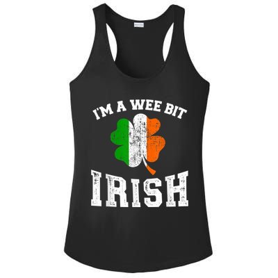 I'm wee bit irish with ireland shamrock for St Patricks day Ladies PosiCharge Competitor Racerback Tank