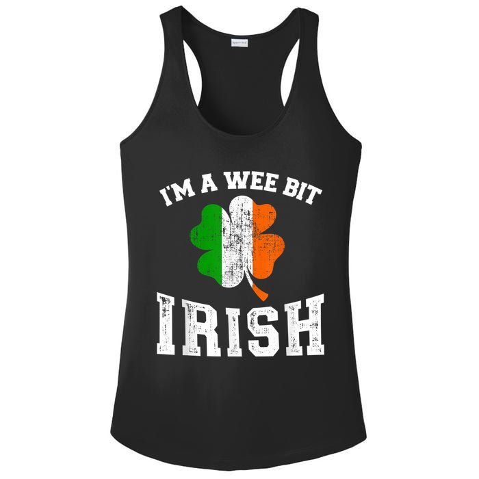 I'm wee bit irish with ireland shamrock for St Patricks day Ladies PosiCharge Competitor Racerback Tank
