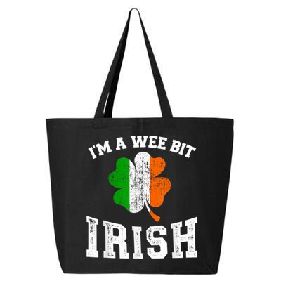 I'm wee bit irish with ireland shamrock for St Patricks day 25L Jumbo Tote