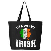 I'm wee bit irish with ireland shamrock for St Patricks day 25L Jumbo Tote