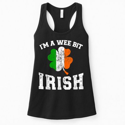 I'm wee bit irish with ireland shamrock for St Patricks day Womens Tank Top