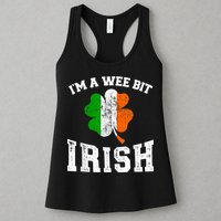 I'm wee bit irish with ireland shamrock for St Patricks day Womens Tank Top