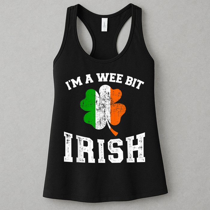 I'm wee bit irish with ireland shamrock for St Patricks day Womens Tank Top