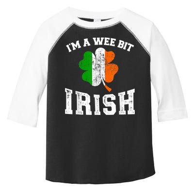 I'm wee bit irish with ireland shamrock for St Patricks day Toddler Fine Jersey T-Shirt