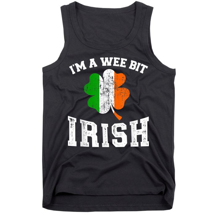 I'm wee bit irish with ireland shamrock for St Patricks day Tank Top