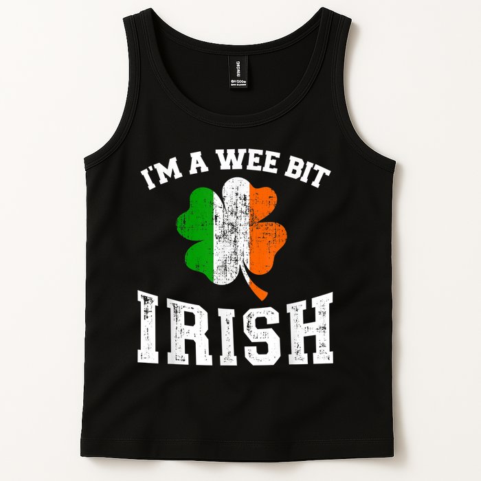 I'm wee bit irish with ireland shamrock for St Patricks day Tank Top