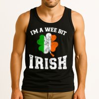 I'm wee bit irish with ireland shamrock for St Patricks day Tank Top