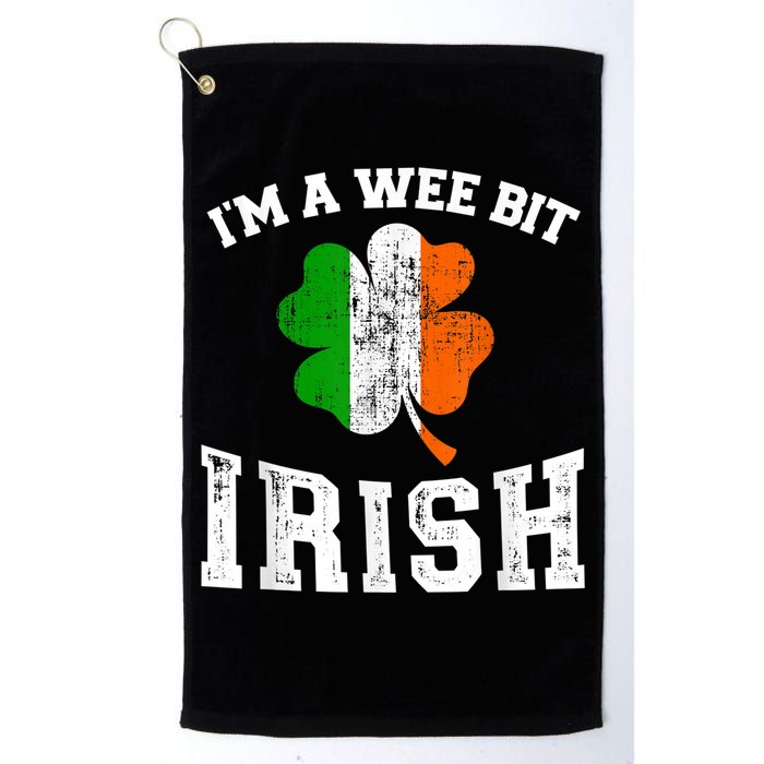 I'm wee bit irish with ireland shamrock for St Patricks day Golf Towel
