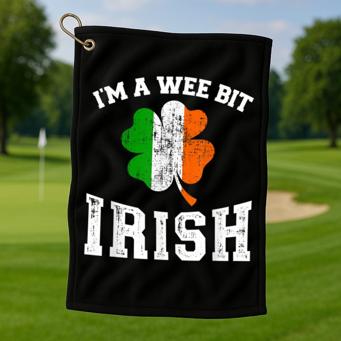 I'm wee bit irish with ireland shamrock for St Patricks day Golf Towel