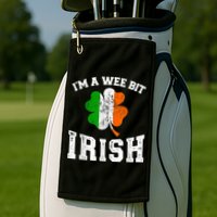 I'm wee bit irish with ireland shamrock for St Patricks day Golf Towel
