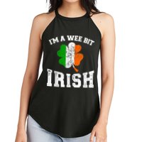 I'm wee bit irish with ireland shamrock for St Patricks day Women's Perfect Tri Rocker Tank
