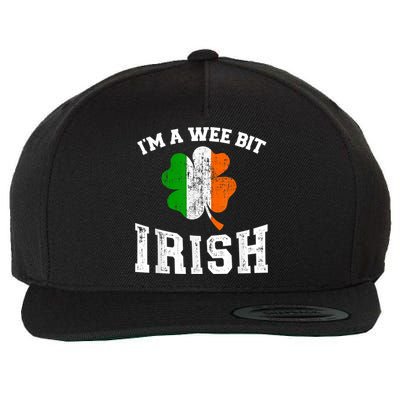 I'm wee bit irish with ireland shamrock for St Patricks day Wool Snapback Cap