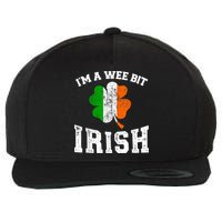 I'm wee bit irish with ireland shamrock for St Patricks day Wool Snapback Cap