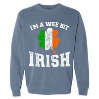I'm wee bit irish with ireland shamrock for St Patricks day Garment-Dyed Sweatshirt