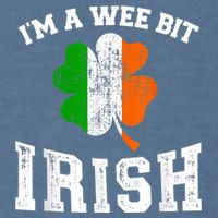 I'm wee bit irish with ireland shamrock for St Patricks day Garment-Dyed Sweatshirt