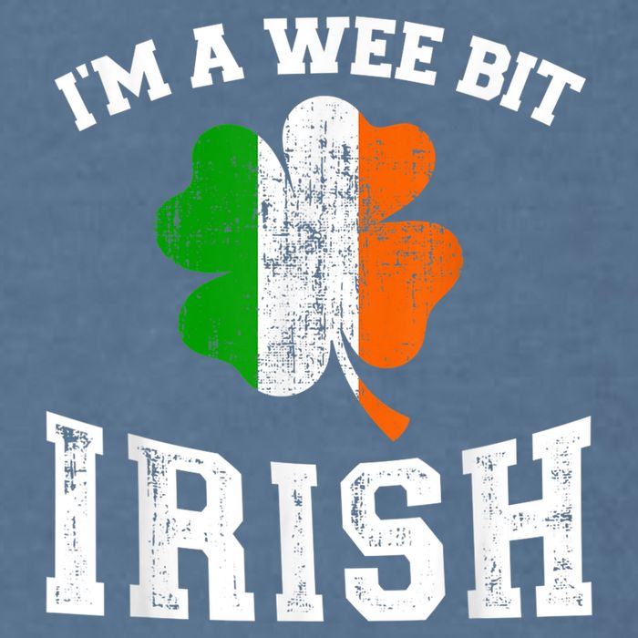 I'm wee bit irish with ireland shamrock for St Patricks day Garment-Dyed Sweatshirt