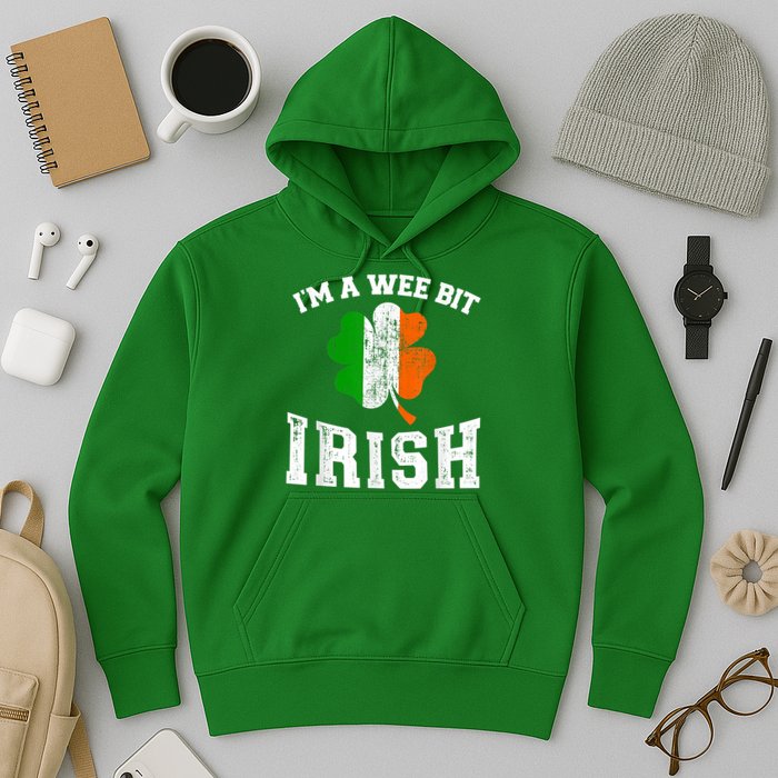 I'm wee bit irish with ireland shamrock for St Patricks day Hoodie