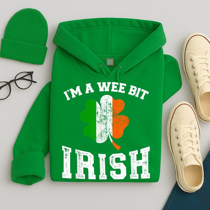I'm wee bit irish with ireland shamrock for St Patricks day Hoodie