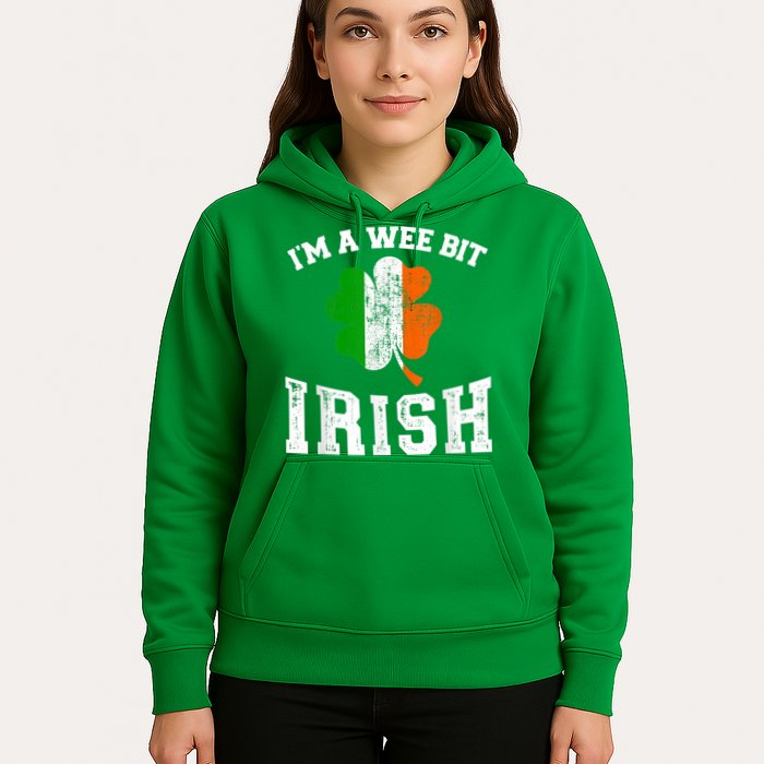 I'm wee bit irish with ireland shamrock for St Patricks day Hoodie