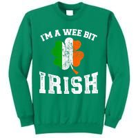 I'm wee bit irish with ireland shamrock for St Patricks day Sweatshirt
