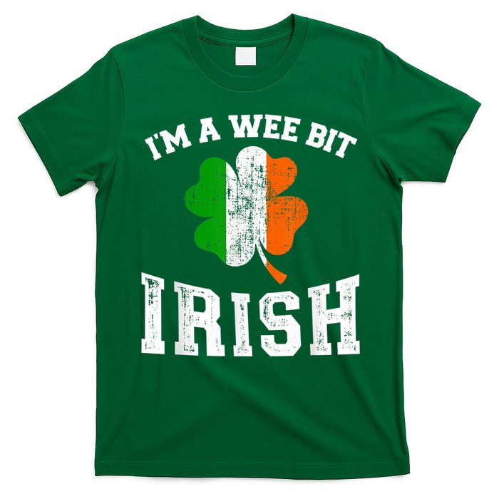 I'm wee bit irish with ireland shamrock for St Patricks day T-Shirt