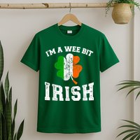 I'm wee bit irish with ireland shamrock for St Patricks day T-Shirt