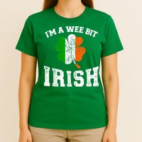 I'm wee bit irish with ireland shamrock for St Patricks day T-Shirt