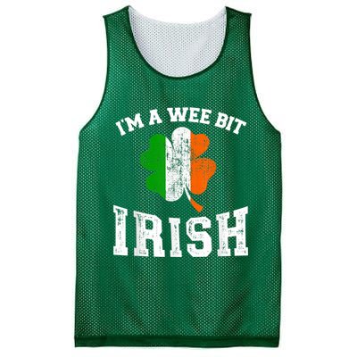 I'm wee bit irish with ireland shamrock for St Patricks day Mesh Reversible Basketball Jersey Tank