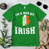 I'm wee bit irish with ireland shamrock for St Patricks day Premium T-Shirt