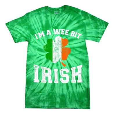 I'm wee bit irish with ireland shamrock for St Patricks day Tie-Dye T-Shirt