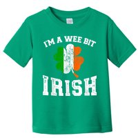 I'm wee bit irish with ireland shamrock for St Patricks day Toddler T-Shirt