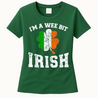 I'm wee bit irish with ireland shamrock for St Patricks day Womens T-Shirt