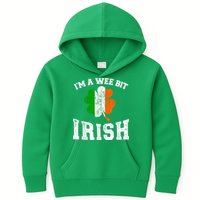 I'm wee bit irish with ireland shamrock for St Patricks day Kids Hoodie