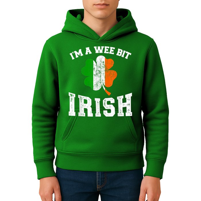 I'm wee bit irish with ireland shamrock for St Patricks day Kids Hoodie
