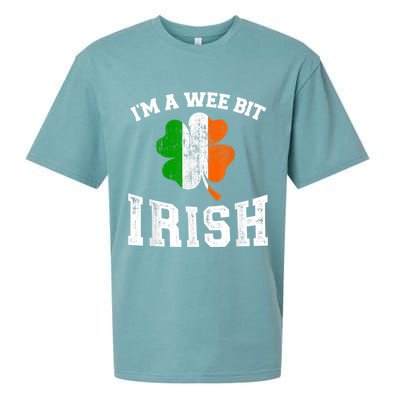 I'm wee bit irish with ireland shamrock for St Patricks day Sueded Cloud Jersey T-Shirt