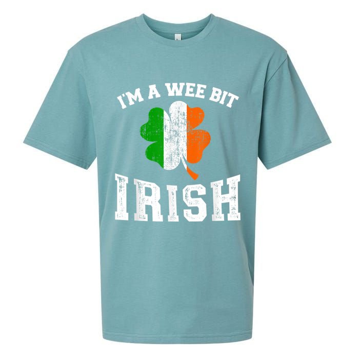 I'm wee bit irish with ireland shamrock for St Patricks day Sueded Cloud Jersey T-Shirt