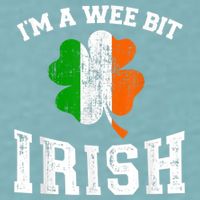 I'm wee bit irish with ireland shamrock for St Patricks day Sueded Cloud Jersey T-Shirt