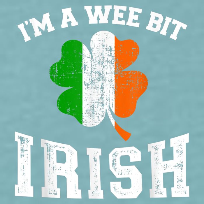 I'm wee bit irish with ireland shamrock for St Patricks day Sueded Cloud Jersey T-Shirt