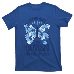 I Wear Blue Utism Awareness Quote Proud Autistic Pride Cute Gift T-Shirt