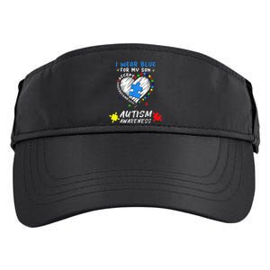 I Wear Blue For My Son Autism Awareness Month Adult Drive Performance Visor