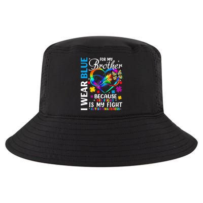 I Wear Blue For My Brother Autism Awareness Cool Comfort Performance Bucket Hat