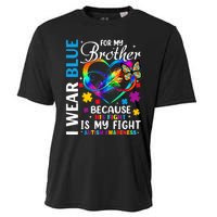 I Wear Blue For My Brother Autism Awareness Cooling Performance Crew T-Shirt