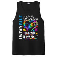 I Wear Blue For My Brother Autism Awareness PosiCharge Competitor Tank