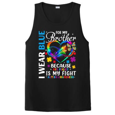 I Wear Blue For My Brother Autism Awareness PosiCharge Competitor Tank