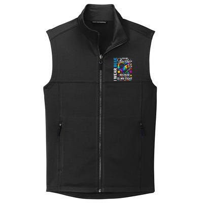 I Wear Blue For My Brother Autism Awareness Collective Smooth Fleece Vest