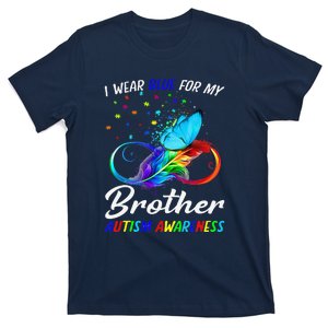 I Wear Blue For My Brother Autism Awareness Infinity T-Shirt