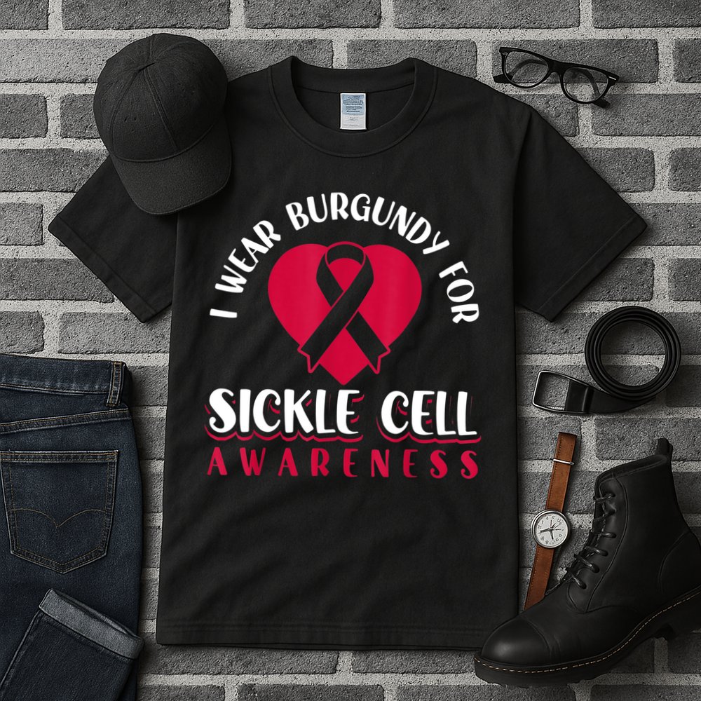 I Wear Burgundy For Sickle Cell Awareness Tall T-Shirt