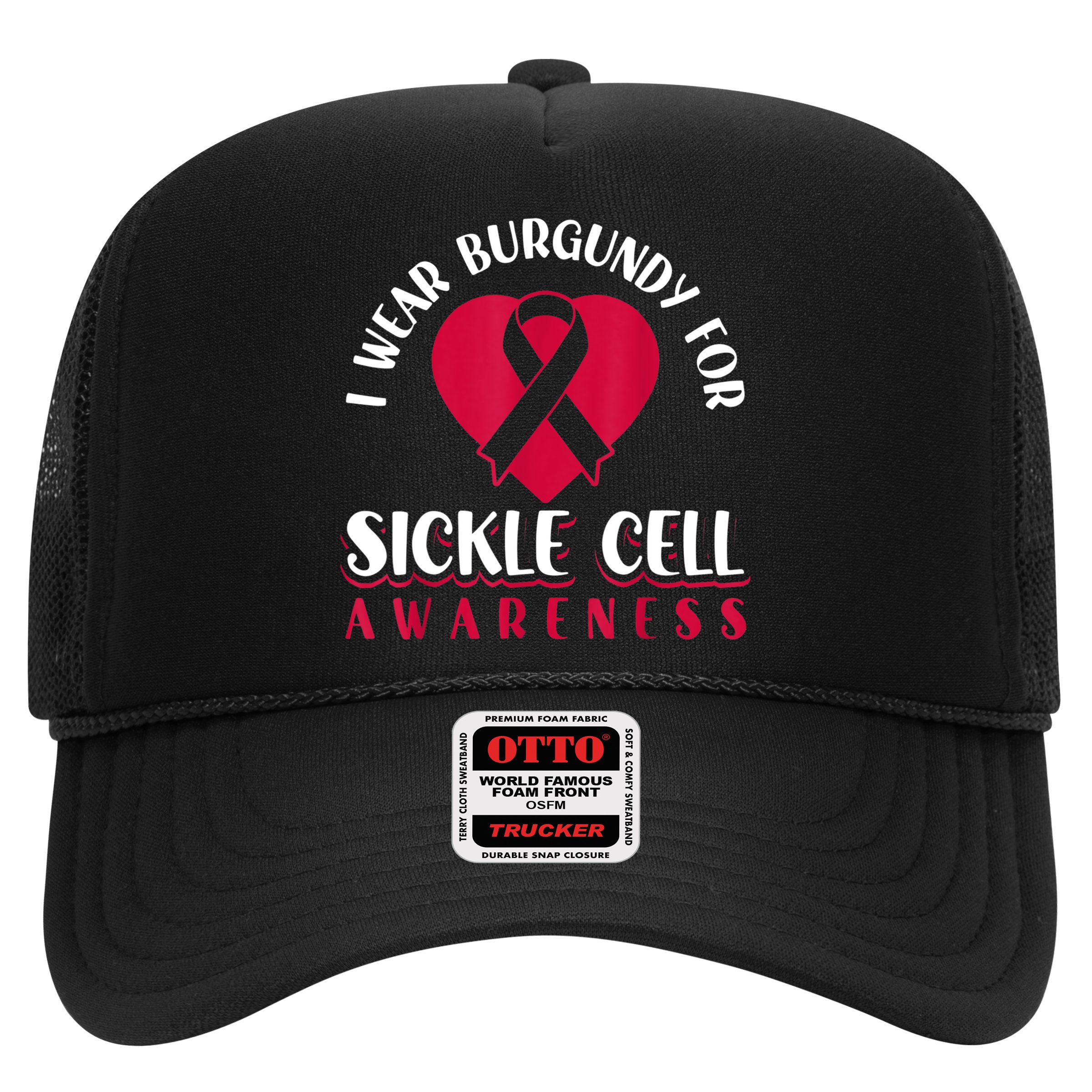 I Wear Burgundy For Sickle Cell Awareness Hat